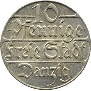 Free City of Danzig, 10 fenig 1923, Berlin, beautiful!