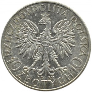 Poland, Second Republic, Head of a Woman, 10 zloty 1932, Warsaw