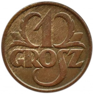Polska, II RP, 1 grosz 1928, Warszawa, UNC
