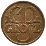 Polen, Zweite Republik, 1 Groschen 1928, Warschau, UNC