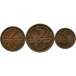 Poland, Second Republic, set of pennies 1938, Warsaw, minted