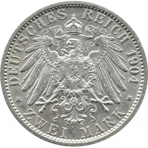 Niemcy, Prusy, Wilhelm II, 2 marki 1904 A, Berlin