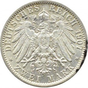 Deutschland, Preußen, Wilhelm II, 2 Mark 1907 A, Berlin