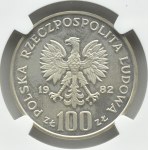 Polsko, PRL, Bocian, 100 zlotých 1982, Varšava, NGC