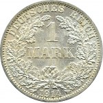 Německo, císařství, 1 marka 1914 A, Berlín, UNC