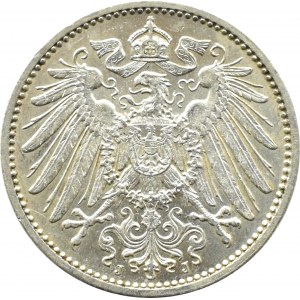Niemcy, Cesarstwo, 1 marka 1914 J, Hamburg, UNC-