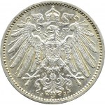 Niemcy, Cesarstwo, 1 marka 1914 J, Hamburg, UNC-