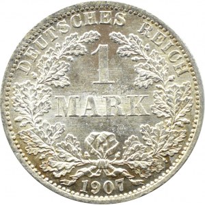 Nemecko, cisárstvo, 1 marka 1907 A, Berlín, UNC