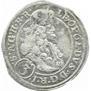 Śląsk, Leopold I, 3 krajcary 1699 FN, Opole