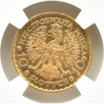 Polsko, Druhá republika, Boleslav Chrobrý, 10 zlotých 1925, Varšava, NGC MS65