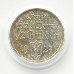 Wolne Miasto Gdańsk, Koga, 1/2 guldena 1923, Utrecht, PCGS AU55