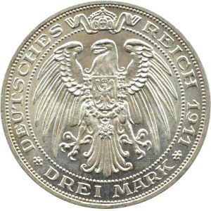 Deutschland, Preußen, Wilhelm II, 3 Mark 1911 A, Berlin, 100-jähriges Jubiläum der Universität Breslau, UNC