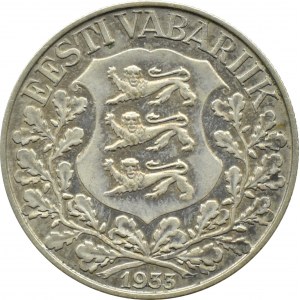 Estonsko, 1 koruna 1933, Harfa, Tallinn