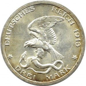 Deutschland, Preußen, Völkerschlacht bei Leipzig, 3 Mark 1913 A, Berlin, UNC