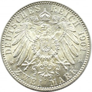 Germany, Prussia, Wilhelm II, 2 marks 1901 A, Berlin, UNC