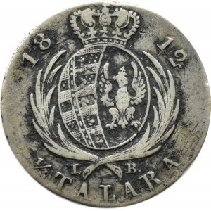 Duchy of Warsaw, 1/3 thaler (two-zloty) 1812 I.B., Warsaw