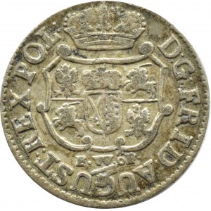 Augustus III Sas, 1/12 thaler (dwagrosh) 1738 FWôF and hook, Dresden