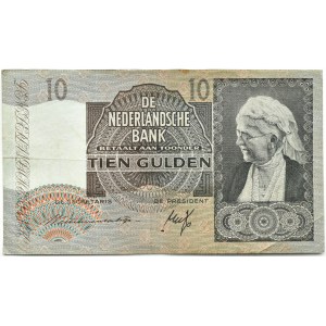 Holandsko, 10 guldenov 1940, séria I AA, Amsterdam