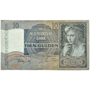 Nizozemsko, 10 guldenů 1942, série 5 CF, Amsterdam
