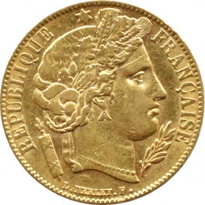 Francie, republika, Ceres, 20 franků 1851, Paříž, NICE