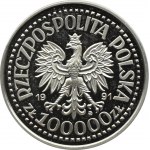 Polska, III RP, 100000 złotych 1991, Jan Paweł II - próba, NIKIEL, Warszawa, UNC