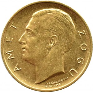 Albania, Ahmed Zogu, 20 Franga Ari 1927 R, Rome