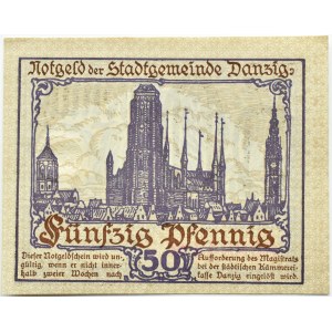 Freie Stadt Danzig, 50 Fenig (Pfennig) 1919, UNC