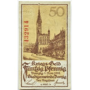 Wolne Miasto Gdańsk, 50 fenigów 1918