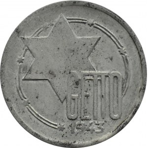 Ghetto Lodž, 10 značek 1943, hořčík, odrůda 2/2, certifikát 012/2023