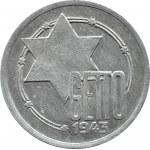 Getto Łódź, 10 marek 1943, aluminium, odm. 6/4, certyfikat 024/2023