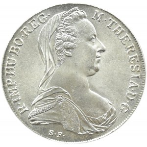 Austria, Maria Teresa, talar 1780, nowe bicie, menniczy egzemplarz