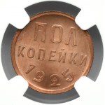 UdSSR, 1/2 Kopeken 1925, NGC MS64 RD