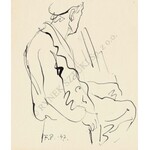 Felicja Pacanowska (1907-2002) Kongres Pokoju w Paryżu: rysunki dokumentalne 5 szt. (1949)