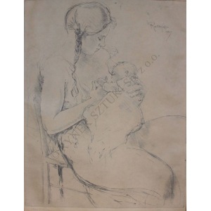 Armand Rassenfosse (1862-1934), Matka i dziecko (1927)