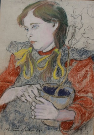 Antoni Waśkowski (1885-1966), Dziewczynka z doniczką