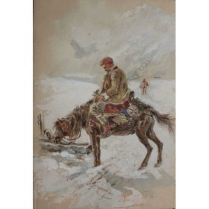 A.N. (XX w.), Hucuł na koniu (1907)