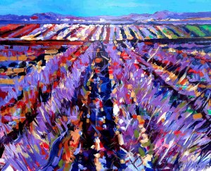 Anna Kostenko, Lavender field - abstract, 2022