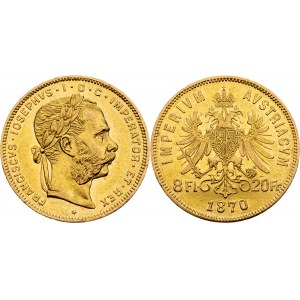 Franz Joseph I., 8 Gulden 1870, Vienna