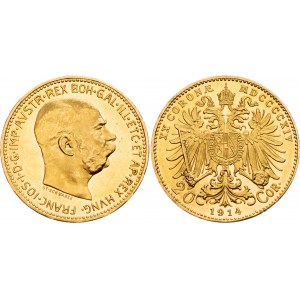 Franz Joseph I., 20 krone 1914, Vienna