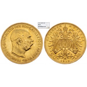 Franz Joseph I., 20 krone 1910, Vienna