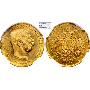 Franz Joseph I., 20 krone 1911, Vienna