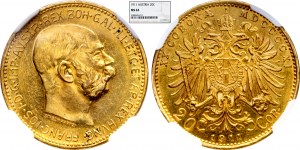 Franz Joseph I., 20 krone 1911, Vienna