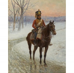 Jan V Chełmiński (1851 Brzustów - 1925 Nowy Jork), Szaser Gwardii Cesarskiej