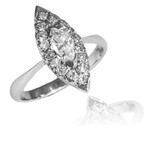 Bague marquise en diamant VVS