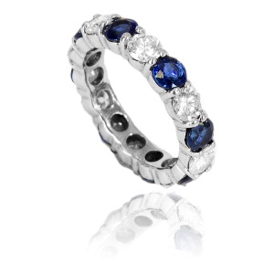Ring mit Diamanten und Saphiren ~ 1,80ct aus Gold
