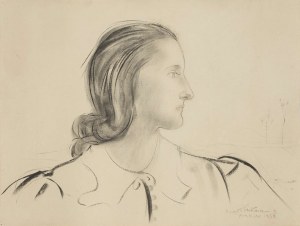 Karol HUKAN, Portret kobiety, 1938