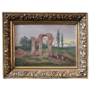 Jan WASILEWSKI (1860-1916), Landschaft mit Ruinen (1912)