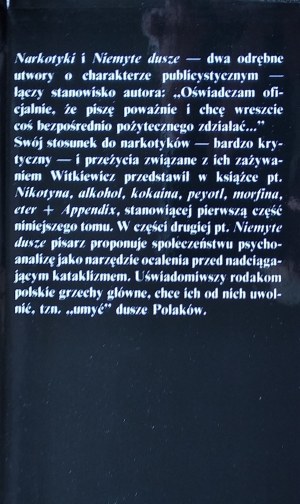 Witkiewicz Stanisław Ignacy • Narkotyki. Niemyte dusze