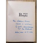 Miodońska-Brookes Elżbieta, Kulawik Adam, Tatara Marian - Grundzüge der Poetik [Widmung des Autors].