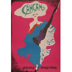 Plakat operowy Cancan Operetka Warszawska Projekt Roman Cieślewicz (1961)